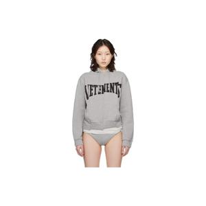 26 SS 베트멍 여성 그레이 컷 업 로고 후드티 261669F097006