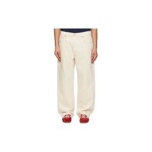 26 SS 겐조 남성 오프 화이트 겐조 파리 카고 멍키 핏 데님 진 261387M186004