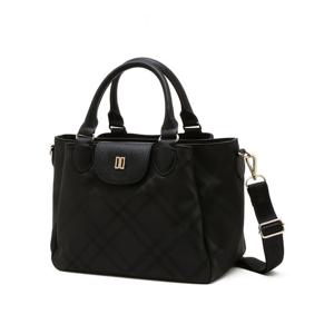 닥스 골프 여성 26SS ONLINE EXCLUSIVE 블랙 플랩 빅체크 자가드 토트백 DNGF6E905BK