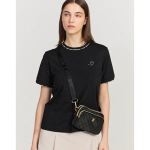 닥스 골프 여성 26SS ONLINE EXCLUSIVE 블랙 빅체크 자가드 마이크로백 DNGF6E901BK