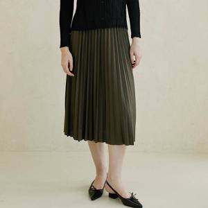 [요이츠](택가 58000원)[요이츠] 베이직 밴딩 플리츠 롱 스커트 모카_YJ08WKPSK61