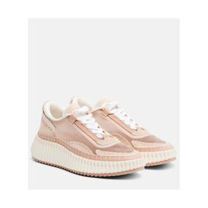 끌로에 Nama 레더 트리밍 플랫폼 스니커즈 P01133662