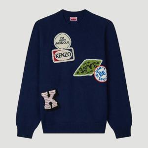 겐조 패치 장식 크루넥 스웨터 FG55PU7863DN 76