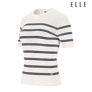 엘르골프 세이브존01 여성 스트라이프 라운드 스웨터 6L43302 101