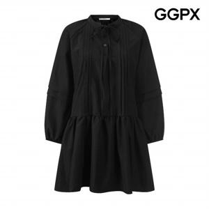 [GGPX] 다트 리본넥 버튼 셔링 미니 원피스 (GQ2OP005F)