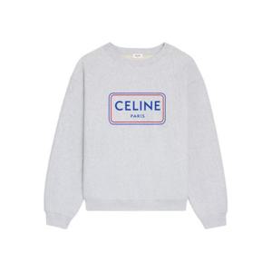 셀린느 코튼 플리스 루즈 스웨트셔츠 RY0SE1233 GGY6 PALE GREY