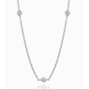 [로이드] [실버 925] 롬버스 베젤 원포인트 목걸이 LLNS24312S