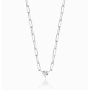 [로이드] [실버 925] 클립 하트 큐빅 목걸이 LLNS25224S