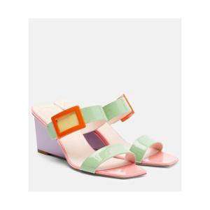 로저비비에 Belle Vivier 60 페이턴트 레더 웨지 뮬 P01140935