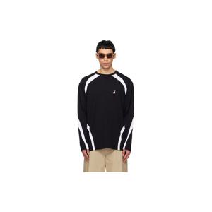 26 SS 모스키노 남성 블랙 자수 아카이브 구스 티셔츠 261720M213028