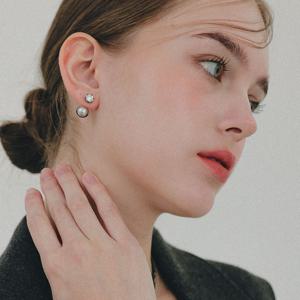 제이로렌 투웨이 흑진주 큐빅 귀걸이 M04003