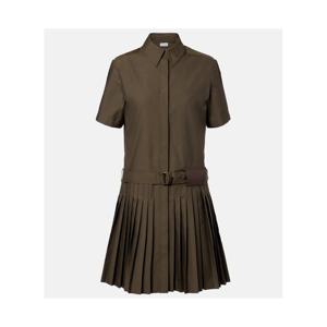 로에베 벨티드 플리츠 코튼 블렌드 셔츠 드레스 P01118258