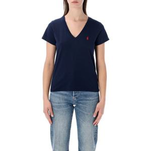 랄프로렌 코튼 저지 엠브로이더리 포니 브이넥 티셔츠 211B1461