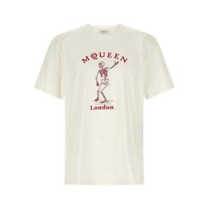 알렉산더 맥퀸 반팔 티셔츠 857152QTAEI0908 Red