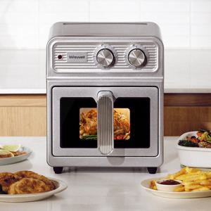 위즈웰 스테인리스 듀얼히팅 에어프라이어 뒤집지 않는 바스켓형 6L 대용량 WA8206
