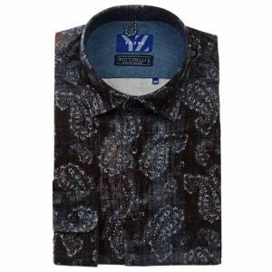 [예작(셔츠)]빅프린트 페이즐리 기모 긴팔셔츠 YJEWUA743