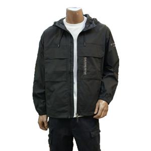 [지프](유니)  홑겹 아웃포켓 바람막이 후드점퍼 JR2JPU201BK_BP