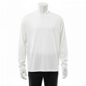 우영미 플라워 프린트 백로고 롱슬리브 긴팔 티셔츠 화이트 W241TS16717W