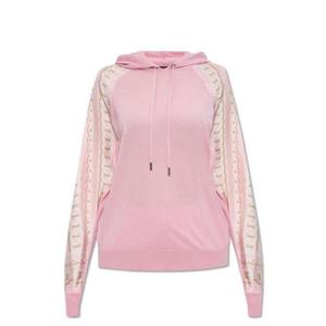 26 SS 베르사체 체인 프린트 드로스트링 후드 티셔츠 5PC40 10177891A12712