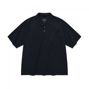 커버낫 린넨 풀오버 하프 셔츠 네이비 395112