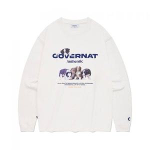 커버낫 보더콜리 실사 롱슬리브 화이트 394662