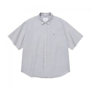 커버낫 C 로고 옥스포드 하프 셔츠 그레이 395155