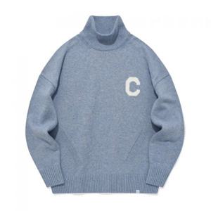 커버낫 C 로고 터틀넥 니트 블루 394943