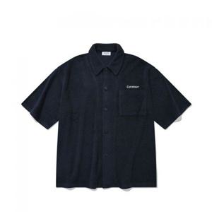 커버낫 테리 오픈카라 셔츠 네이비 395382