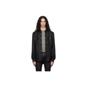 릭오웬스 가죽재킷 블랙 템플 페더 나파 가죽 아우터 셔츠 261232M181009