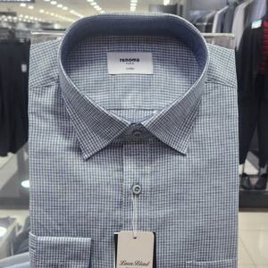 [레노마셔츠]린넨 혼방 투톤체크 일반핏 RQSSG1438_DG