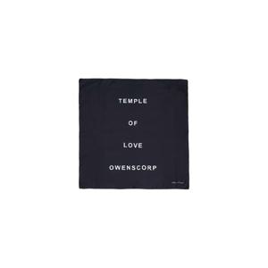 26 SS 릭오웬스 남성 블랙 템플 프린트 스카프 261232M150012