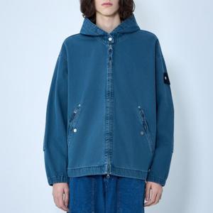 26 SS 스톤 아일랜드 와펜 패치 집업 후드 데님 자켓 블루 L1S144100003 S0J18 V0021
