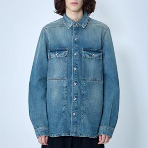 26 SS 릭오웬스 다크쉐도우 포켓 패치 데님 오버 셔츠 블루 DU01F4755 DWB 06