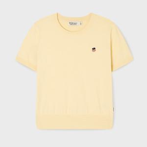 [후아유] Steve R-neck Plain Short Sleeve Sweater / WHKAG2425F