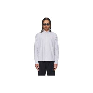 26 SS 아미 파리스 남성 그레이 코튼 아미 드 꾀흐 옥스포드 셔츠 261482M192017