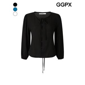 [GGPX]리본넥 백 리본 블라우스 (GQ3SH024F)