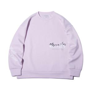 [인터크루]여성 레터링호일믹스롱맨투맨 ITW1TM57ALI (라일락)