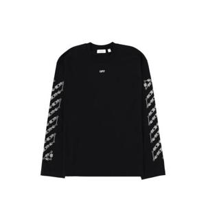 오프화이트 긴팔 티셔츠 44MAB09CS26 J001 001 BLACK