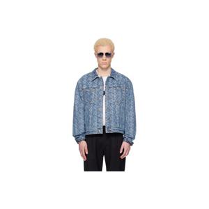 랑방 청자켓 블루 루나 이어 자카드 데님 재킷 261254M177000