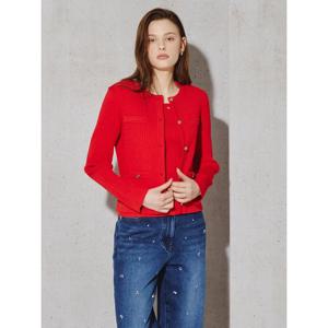 [아이잗컬렉션(피)]슬림 리브드 라인 니트 카디건 CS4A1CD323