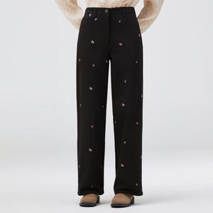 [써스데이아일랜드]플라워 모티브 자수바지 T262MPT144W