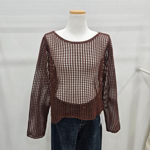 [밸리걸]보트넥 넷팅 니트 (804650)_YS