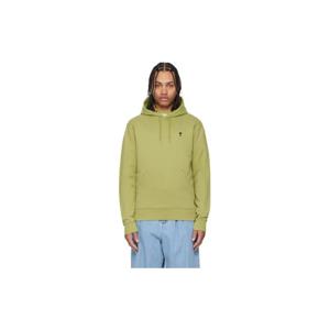 26 SS 아미 파리스 남성 그린 코튼 콘트라스트 아미 드 꾀흐 후드티 261482M202017