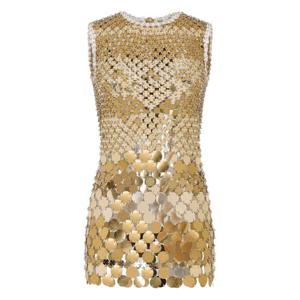 파코라반 미디 원피스 26PIRO214PS0129 P712 ANTIC GOLD