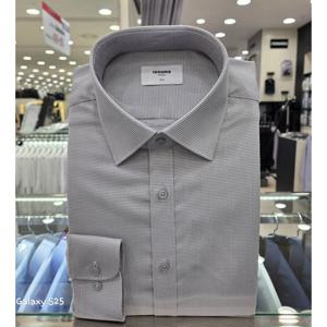 [레노마셔츠]벤부 스판 도비 슬림핏 긴소매RQSSL1531GY_GN_GN