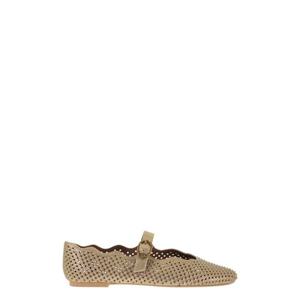26SS KURT GEIGER Perforated ballerina 5596461209GOLD TP573593871