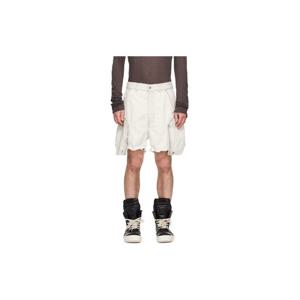 26 SS 릭오웬스 남성 오프 화이트 템플 데님 바우하우스 쇼츠 261126M193006
