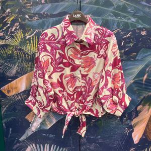 [르니앤맥코이]핑크플라워칠부소매묶음셔츠MN06BL771_IC