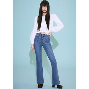 [게스(진)]여성 오비 디테일 플레어 붓컷(YN5D6037)