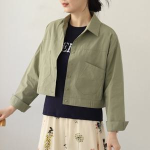 [웬디즈갤러리]어스 크롭 자켓 셔츠 /여성 군살커버  USH105